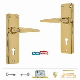 M3K55 - Entrance Lockset Brass Plated | Eureka DIY Solutions Pty Ltd
